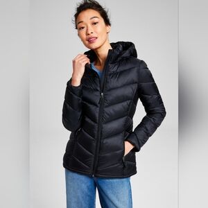 Charter Club Women's Packable hooded puffer coat Size M